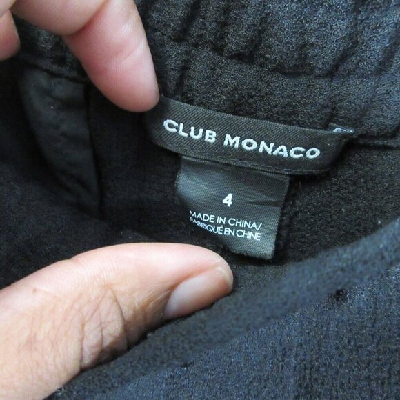 Club Monaco Dress Pants Women 4 Black Pull On Polyester Blend Career Casual 300 - Picture 3 of 10